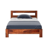 ONIJA Solid Sheesham Wood Wooden Single Size Bed for Bedroom